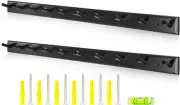 2PCS Coat Rack Wall Mounted, Long 38'' Wooden Wall Coat Hooks with 10 Pegs, Wall