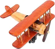 Retro Plane Model Aircraft Model Vintage Wood Airplane Unique Craftsmanship Decorative Centerpiece for Home