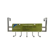 SMARTLINK 2pcs Over the Door 5 Hook Rack Space Saving Hanging Organizer for Coats Towels and Bags