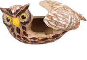HEALEEP Key Holder Owl Shape Hidden Key Holder for Outdoor Decor Creative Design for Gardens and Front Yards