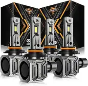 Auxbeam 9005 9006 Fog Light Bulb Combo, HB3 HB4 Powersports Bulbs for UTV ATV Offroad Vehicles，Pack of 4
