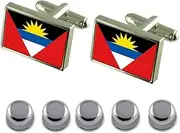 [Select Gifts] Shirt Dress Studs Antigua & Barbuda Flag Cufflinks