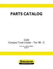 New Holland C234 COMPACT TRACK LOADER TIER 4B-C Parts Catalog PDF/USB #550710195