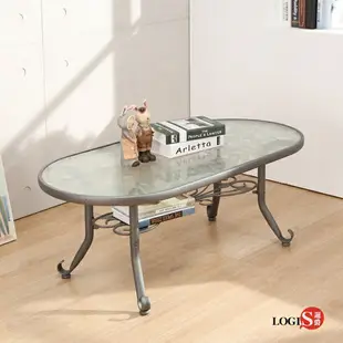 桌子/客廳桌 雅典玻璃茶几橢圓桌【LOGIS邏爵】【TA11】