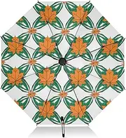 [RPLIFE] Compact Umbrella, Windproof Umbrella, Automatic Open/close, Compact Size for Women Backpacks/Handbags, Autumn Leaves
