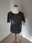 ELK THE LABEL | BNWT Multicolour Feather Print Slim Box Top - Size XS