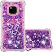 Protective Case Case for Huawei Mate 20 Pro,Quicksand Series Glitter Flowing Liquid Floating Girls Women Phone Case with Kickstand, Soft TPU Bumper Cushion Clear Phone Case Case Shell Cover