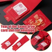 New Red Packet For The Year of The Snake 2025 Creative Red Lucky Envelope L7M8