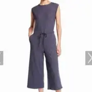 Eileen Fisher NWT gray ribbed cropped jumpsuit
