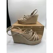 Zodiac Women's Shana Strappy Platform Espadrille Wedge Sandals Size 9M NWB