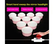 LED Vanity Light Stepless Dimmable Soft Lighting Plug-and-Play Flicker Free High Sensitivity Hidden Wire Design USB-powered Infrared Induction - Pink