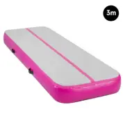 3m Airtrack Tumbling Mat Gymnastics Exercise Inflatable Gym Air Track Pink