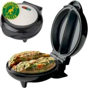 Black 750W Electric Deep Fill Omelette Maker Egg Cooking Machine Non-Stick Dual