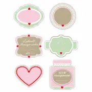 Dr. Oetker Preserving Concept jars -preserving labels set of 24 paper 16 cm