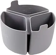 Slow Cooker Divider, Food Grade Silicone Slow Cooker Liner, Nonstick, Heat Resistant, Non-Slip, 3 Compartment, Reusable Cooking Accessories, Ideal for Meal Separation (Grey)