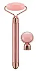 2-IN-1 Electric Jade Roller Massager Facial Roller & Face Massager, Rose Quartz