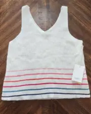 NWT Carve Design Micah Tank Women's Top, Multistripe Small Crochet Boho Knit
