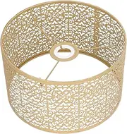 Lamp Cover, E27 E14 Universal Exquisite Lampshade Corrosion Resistance Metal Strong Light Transmission for Bedroom (Gold)