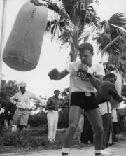 English Lightweight Boxing Champion Dave Charnley Old Boxing Photo