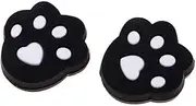 2pcs Silicone Anti-Vibrator Squash Tennis Racket Dampener, Black Bear Paw
