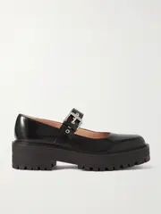 [Gianvito Rossi] Gianvito Rossi - Leather Mary Jane Ballet Flats - Black - IT42 IT 42 Black