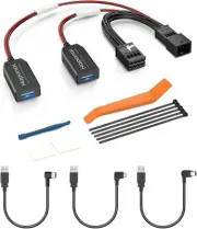 GPS Dashcam Power Adapter,(8Pin Type B Connector) Mirror Camera Charger Stati...