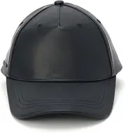 Michael Kors Womens Neoprene & Leather Baseball Cap, Stylish Hat & Fashion Accessory Cap for Women, Navy, One Size