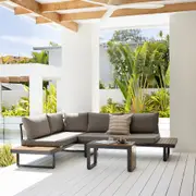 Tallai Outdoor Modular Corner Lounge Setting - Outdoor Aluminium Lounges