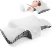Contour Memory Foam Pillow for Sleeping, Orthopedic Cervical Support
