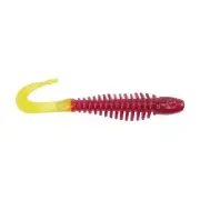 Berkley PowerBait Curly Bones Fishing Soft Bait, Purple/Chartreuse, 3"
