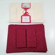 Walmart Holiday Placemat & Napkin Sets in Ivory and Red for 8 people