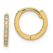 *BRAND NEW* 14k Yellow Gold Madi K CZ Hinged Hoop Earrings