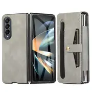 For Samsung Galaxy Z Fold4 5G Shockproof Foldable Leather Case With Stylus