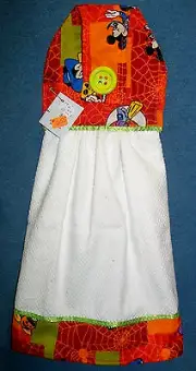 *NEW* Handmade Halloween Mickey & Friends Hanging Kitchen Fridge Hand Towel #655