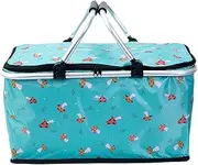Picnic Basket,Lunch Box - Insulated Waterproof Foldable Portable Basket Cooler for Camping Gathering Travel Beach Family