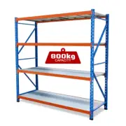 Garage Longspan Shelving 1.8m Steel Shelves. 800kg Capacity. Racking Storage