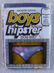 Vintage retro 60s unused 4 boys toddlers hipster briefs underpants tags