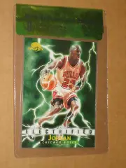 BGS 9.5 1995 1996 MICHAEL JORDAN SKYBOX ELECTRIFIED MJ AIR CHROME 278 CARD 23