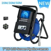 7" IPS Monitor Pipeline Inspection Camera HD 1080P DVR Recorder Sewer Camera