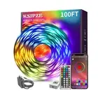 100ft Led Strip Lights RGB Music Sync Color Changing,Bluetooth Led Lights wit...