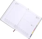 HOODANCOS Portable Academic Planner Notebook Multi Function Daily Weekly Monthly Organizer Artificial Cover for Office School and Home Use