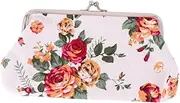 [SHERCHPRY] Retro Embroidered Purse Floral Closure Wallet Stylish Long Wallet Case for Holiday and Travel