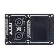 Hobngmuc Speaker Wiring Box - Double 4-Core Socket Audio Input Wiring Board,Aluminum Alloy Terminal Binding Post, Subwoofer Audio Accessories