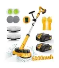 qimedo 6000mAh Battery Electric Mop M1, 800RPM Cordless Electric Power Scrubb...