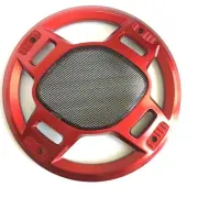 8" Speaker Cover Red ABS Frame & Metal Mesh Grill For Car Audio DJ, PA Speakers