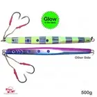 2pcs Fish WOW!® 500g Speed knife jig 17.5oz Vertical Trolling Fast Silver Glow