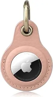 [Habac Studio] Airtag Keyring Genuine Leather with Brass Key Tags. Apple Airtag Holder for Luggage GPS Tracker Dog Airtag Case Keychain