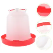Set of 2 Drinking Fountain Bird Cage Water Feeder Poultry Waterer