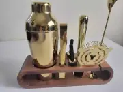 Mixology & Craft Gold 10 PCS Bartender Kit With Stand, New Factory Sealed