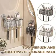 Toothbrush Holder Non Perforated Wall Mounted Toothbrush And Toothpaste Storage↔